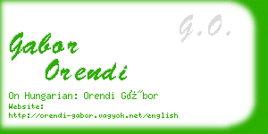 gabor orendi business card